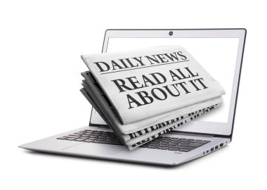 Gazete en son online haberler için bir dizüstü ekran kavramı üzerinden bu başlık hakkında her şeyi okuyun
