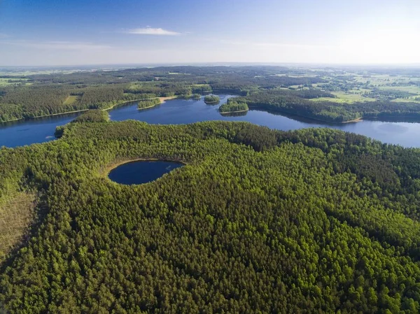 Mazury Kacze 호수와 Krzywa 폴란드의 풍경의 — 스톡 사진