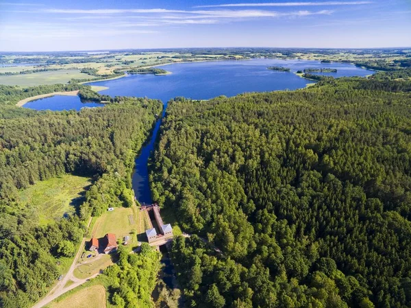 Giant Concrete Lock Piaski Sandhof Guja Part Masurian Canal Which — Stock Photo, Image