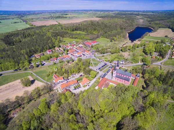 Luchtfoto Van Barok Marian Sanctuary Swieta Lipka Mazury Een Van — Stockfoto