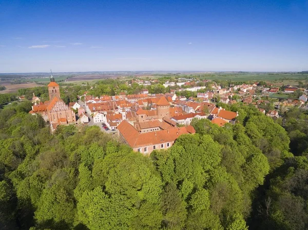 Aerial View Medieval Reszel Town Small Town Warmia Region Long — Stock Photo, Image