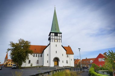 Eski St. Nicolas Church Ronne merkezi şehirde Bornholm, Denmark