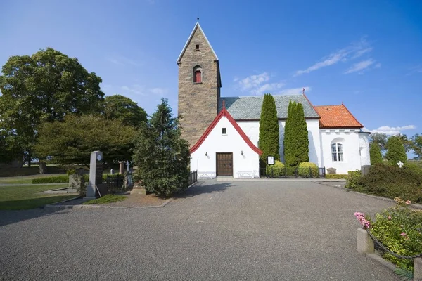 Knudsker Danimarca Agosto 2018 Veduta Della Chiesa Knuds Dal Cimitero — Foto Stock