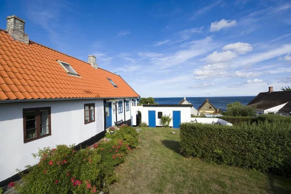 Traditional Tiny Houses Fishing Hamlet Aarsdale Bornholm Denmark — Stock Photo, Image