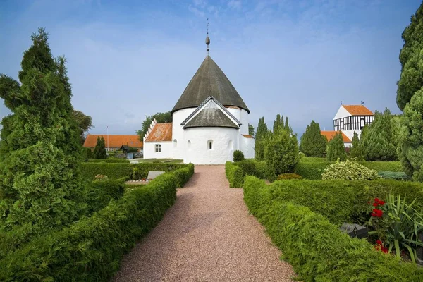 Chiesa Rotonda Difensiva Nyker Bornholm Danimarca — Foto Stock