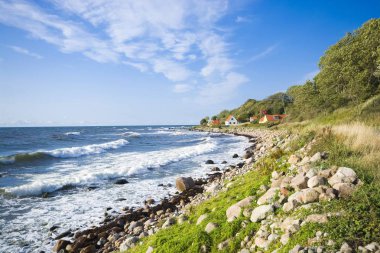 View of fishing hamlet on west coast of Bornholm island - Helligpeder, Denmark clipart