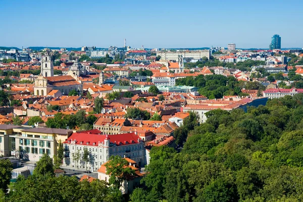 Panoramautsikt Över Vilnius Gamla Stad Litauen — Stockfoto