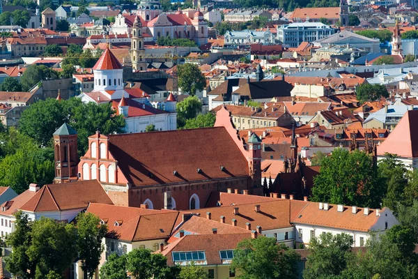 Kilátás Vilnius Óvárosára Litvánia — Stock Fotó