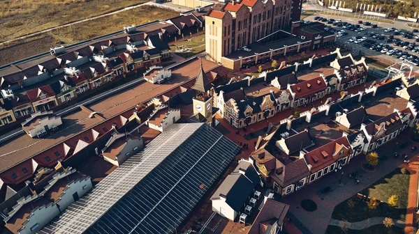 Havadan görünümü köyünün ilk Ukraynalı Manufactura outlet-, Kyiv Oblast, Ukraine 