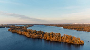 Dnipro Nehri'nin, Kiev, Ukrayna. 