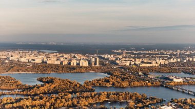Ukrayna, Kyiv 'de hava görüntüsü. 