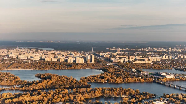 Ukrayna, Kyiv 'de hava görüntüsü. 
