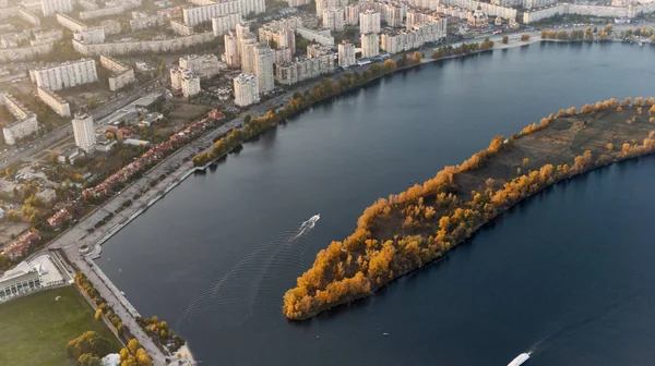 Στον Ποταμό Dnipro Στο Κίεβο Ουκρανία Royalty Free Εικόνες Αρχείου
