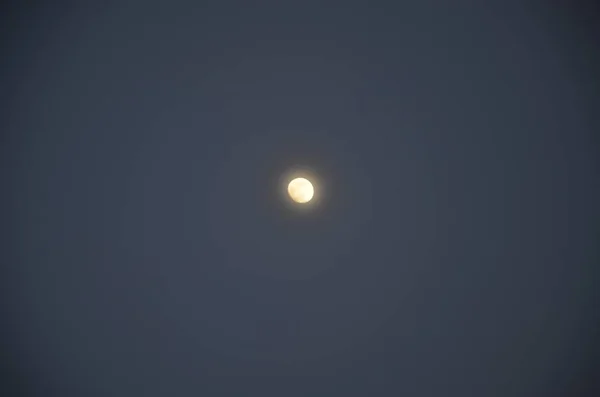 Lune Brillante Dans Ciel Clair — Photo