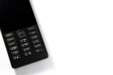 Buton telefon siyah beyaz bir arka plan, telefon, parçası üzerinde klavye