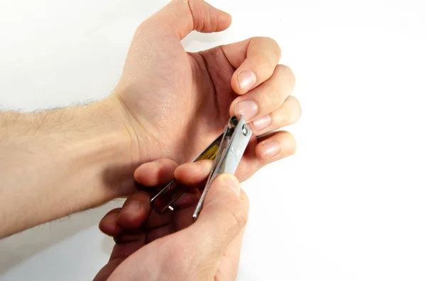 Snijden Nagels Met Een Tang — Stockfoto