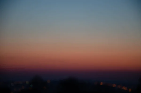 Increíble Hermosa Brillante Puesta Sol Sobre Ciudad Gradiente Núcleo Del — Foto de Stock