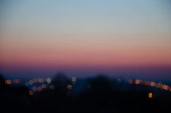 Increíble Hermosa Brillante Puesta Sol Sobre Ciudad Gradiente Núcleo Del — Foto de Stock