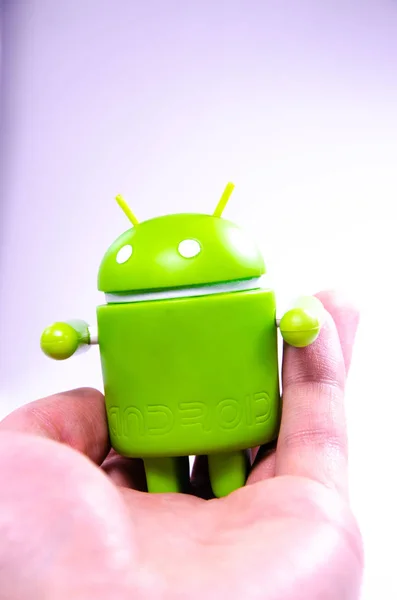 April 2019 Los Angeles Usa Grüne Androidfigur Aus Plastik Auf — Stockfoto