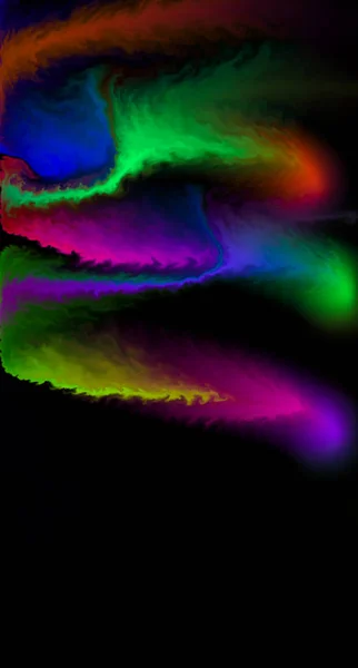Абстрактный Фрактальный Фон Абстрактная Краска Воде Заднем Плане Яркие Цвета — стоковое фото