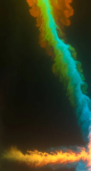 Абстрактный Фрактальный Фон Абстрактная Краска Воде Заднем Плане Яркие Цвета — стоковое фото