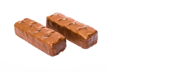 Twee Kleine Snickerrepen Met Een Gewicht Van Gram Zonder Verpakking — Stockfoto