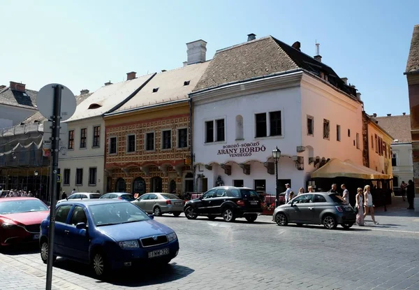 Krásné staré ulici Budapešť Maďarsko 09.2017 — Stock fotografie