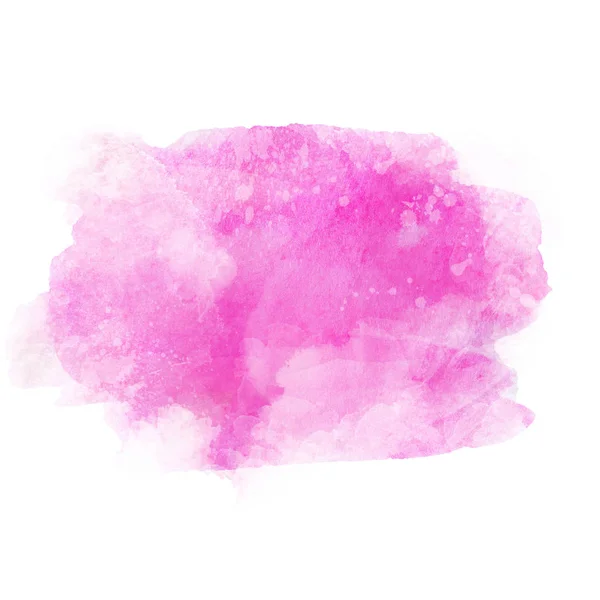 Acuarela Abstracta Acuarela Brillante Rosa Neón Arte Mano Pintura Sobre —  Fotos de Stock