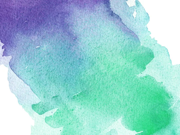 Watercolor Hand Painted Purple Green Turquoise Background Watercolor Gradient Bisness — Stock Photo, Image