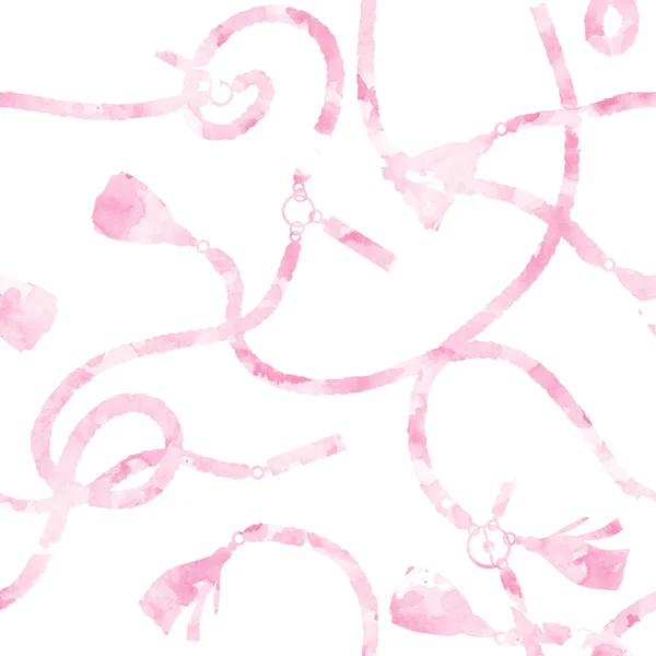 abstract watercolor seamless pattern pink belts. Accessories trendy print