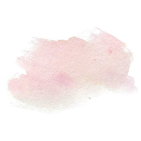 Acquerello Morbido Sfondo Macchia Corallo Pastello Mano Disegnare Rosa Rosa — Foto Stock