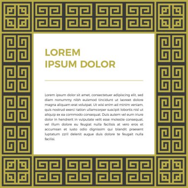 Vintage Yunan çerçeve vektör tasarımı