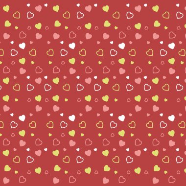 Sevgililer günü kalpleri desen duvar kağıdı tasarımı