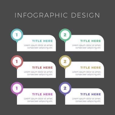 renkli Infographic tasarım şablonu