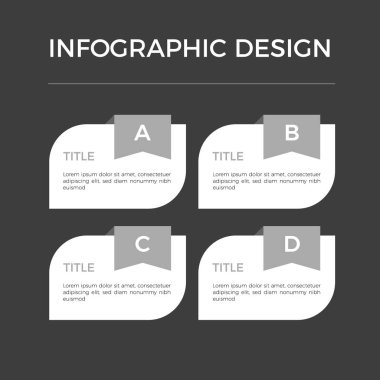 gri Infographic tasarım şablonu