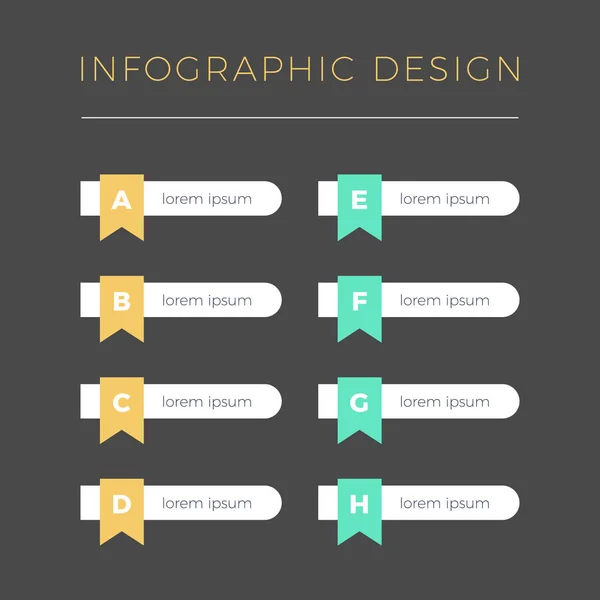 renkli adımları Infographic tasarım şablonu