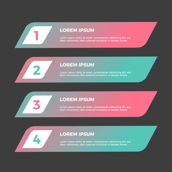 degrade Infographic tasarım şablonu