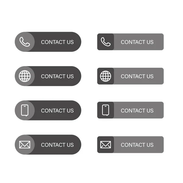 灰色の Web ボタン ベクトル デザイン — ストックベクタ