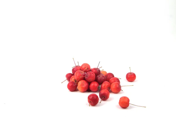 Pile Apples Isolated White Background Image Contains Copy Space — Stock Photo, Image