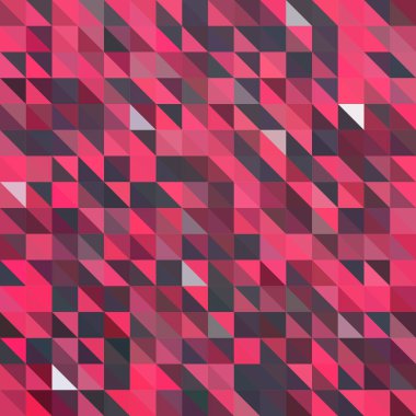 Kareli renkli vektör arkaplanı. Mozaik arkaplan ile soyut kırmızı arkaplan