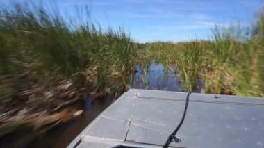 Evereglades Ulusal Parkı 'nda bataklık turu Miami, Güney Florida, ABD' de turistik eğlence.