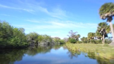 Evereglades Ulusal Parkı 'nda bataklık turu Miami, Güney Florida, ABD' de turistik eğlence.