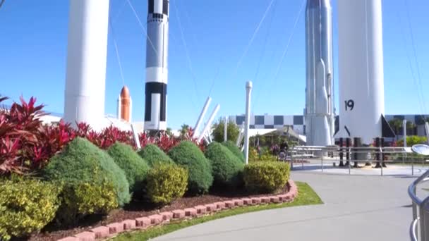 Merritt Island Januar 2020 Rocket Garden Des Kennedy Space Center — Stockvideo