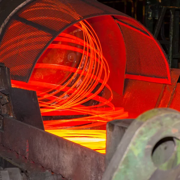 Metallurgical Production Manufacture Metal Wire Mill — Stock Photo, Image