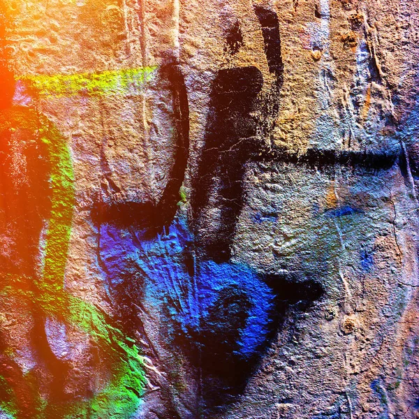 Fragmente Von Bildern Von Graffiti Städtischen Umfeld — Stockfoto