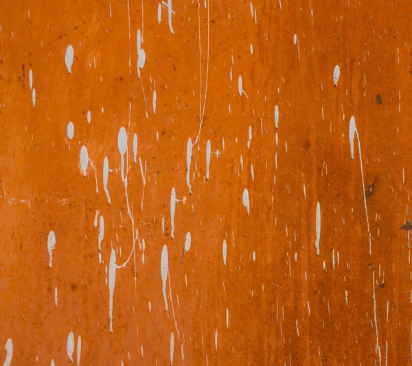 Metal Sheet Coated Layer Old Orange Paint Crumbling Gray Paint — Stock Photo, Image
