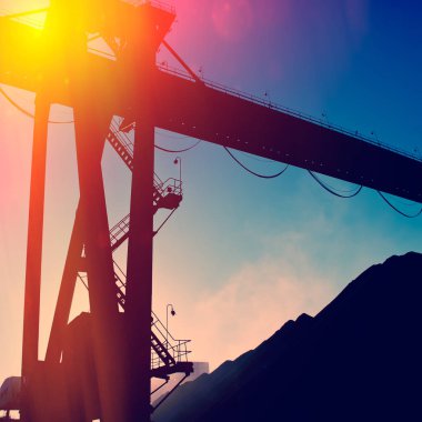 endüstriyel binalar için metal yapılar parçaları sanayi arka plan