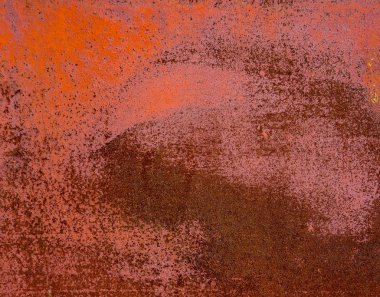 paslı metal sac eski boya kalıntıları ile kaplı yüzey