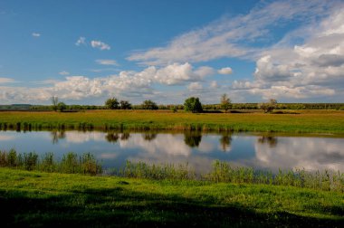 nehir ve kırsal alanlarda bitki örtüsü bahar mevsimi
