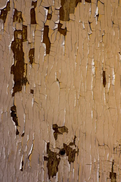 Wooden Surface Covered Crumbling Paint Door Closeup — Stock Photo, Image